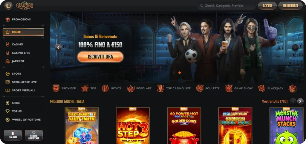 Home page di Gransino