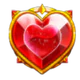 La gemma a forma di cuore rosso, prima delle gemme basse